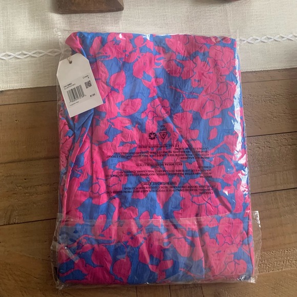 NWT Free the Roses Floral Cut-Out Maxi Dress Size Small Blue/Fushia Pink - Picture 10 of 11